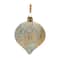 Blue & Brown Distressed Ribbed Glass Ornament Set
